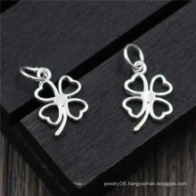 J3809 925 sterling silver Four-leaf clover charms bracelet slide Charms for jewelry makings